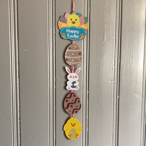 2/$20 NWT Precious Glittered Happy Easter π£ π & Eggs Hanging Decoration Sign - Picture 11 of 12